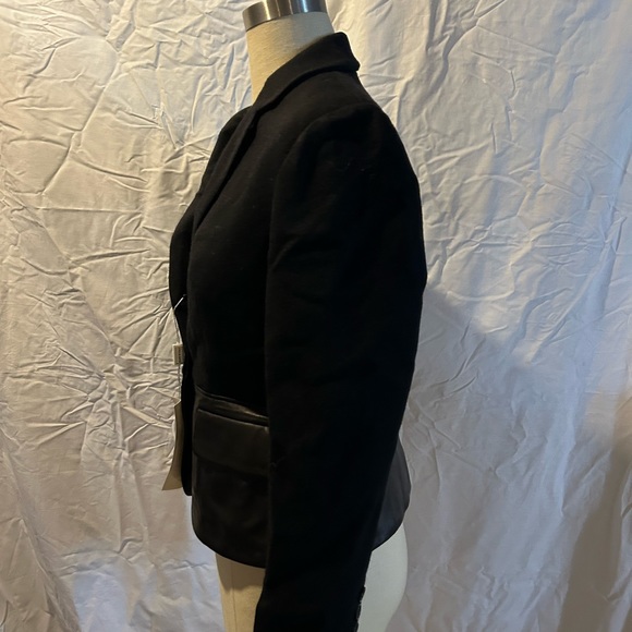 NWT Brooks Brothers sz4 unreleased wool/leather blazer - Picture 3 of 5